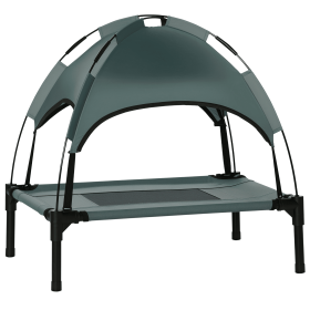 Elevated Dog Bed with Removable Canopy, Outdoor Dog Cot with UV Protection Canopy Shade, 24 inch Pet Bed for Camping, Gray Elevated Dog Bed with Removable Canopy, Outdoor Dog Cot with UV Protection Canopy Shade, 24 inch Pet Bed for Camping, Gray